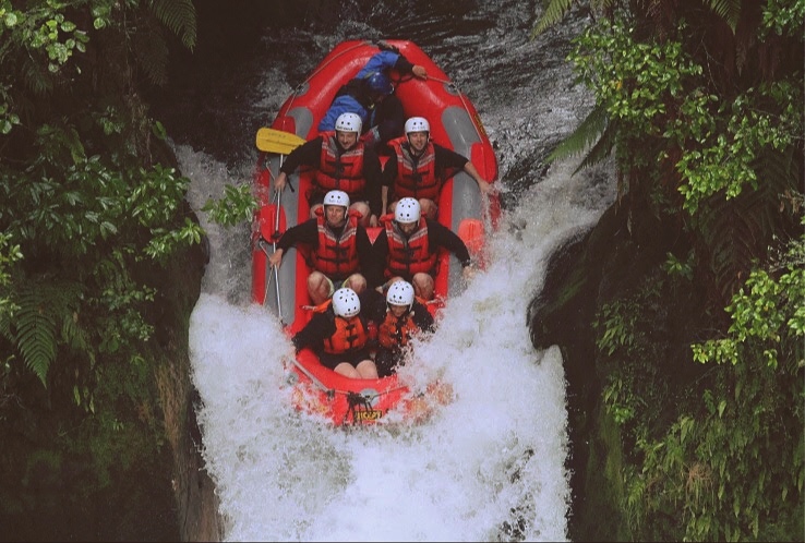 White rafting in Kaituna River, New Zealand