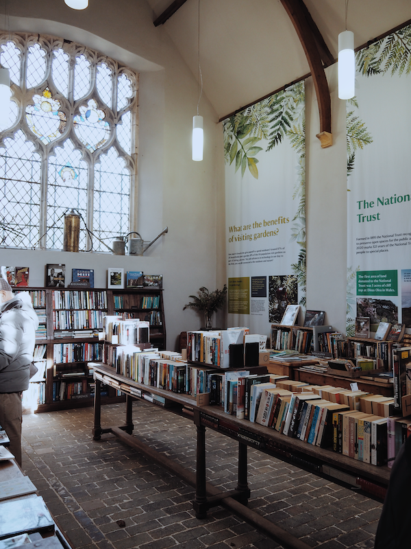 Secondhand bookshop at Hidcote Garden National Trust