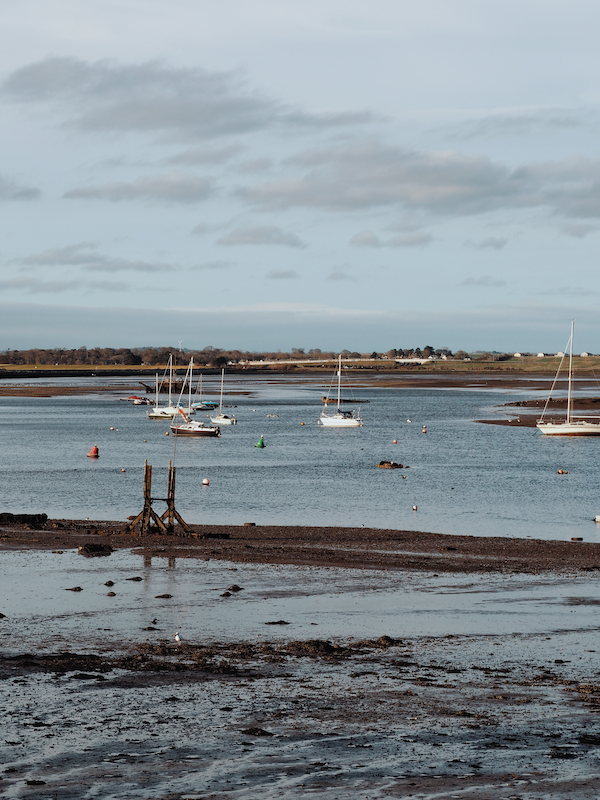Sail boats at Malahide beach
