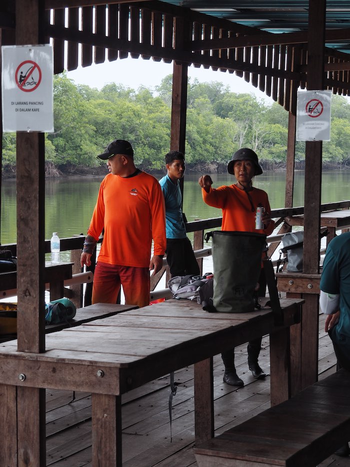 Lunch stop after kayaking at Sepang River