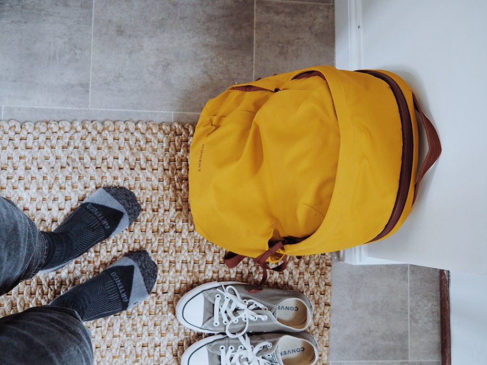 The Moment Everything Backpack in mustard