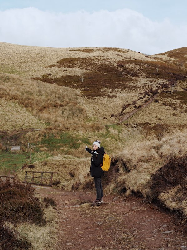 Walking on Goyt Valley with the Moment Everything Backpack 17L