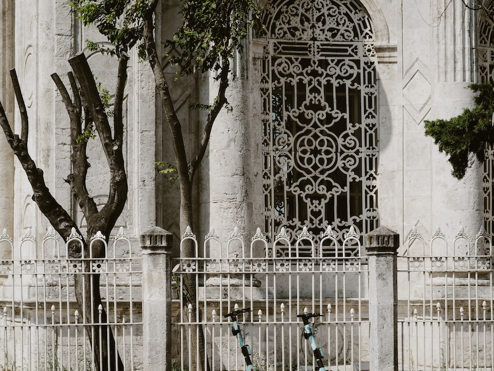 Ortakoy Mosque intricate exterior.