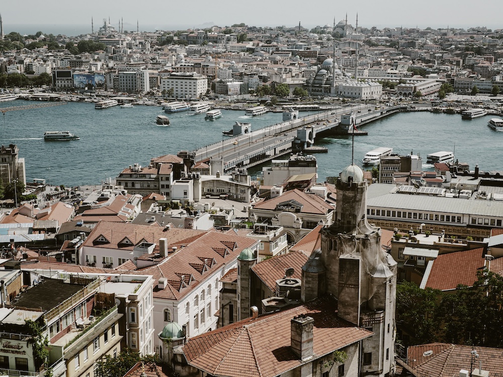 A view of the Bosphorus from Galata Tower
